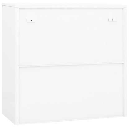 vidaXL Armoire de bureau blanche 90x40x90 cm acier