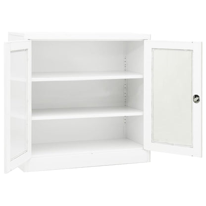 vidaXL Armoire de bureau blanche 90x40x90 cm acier