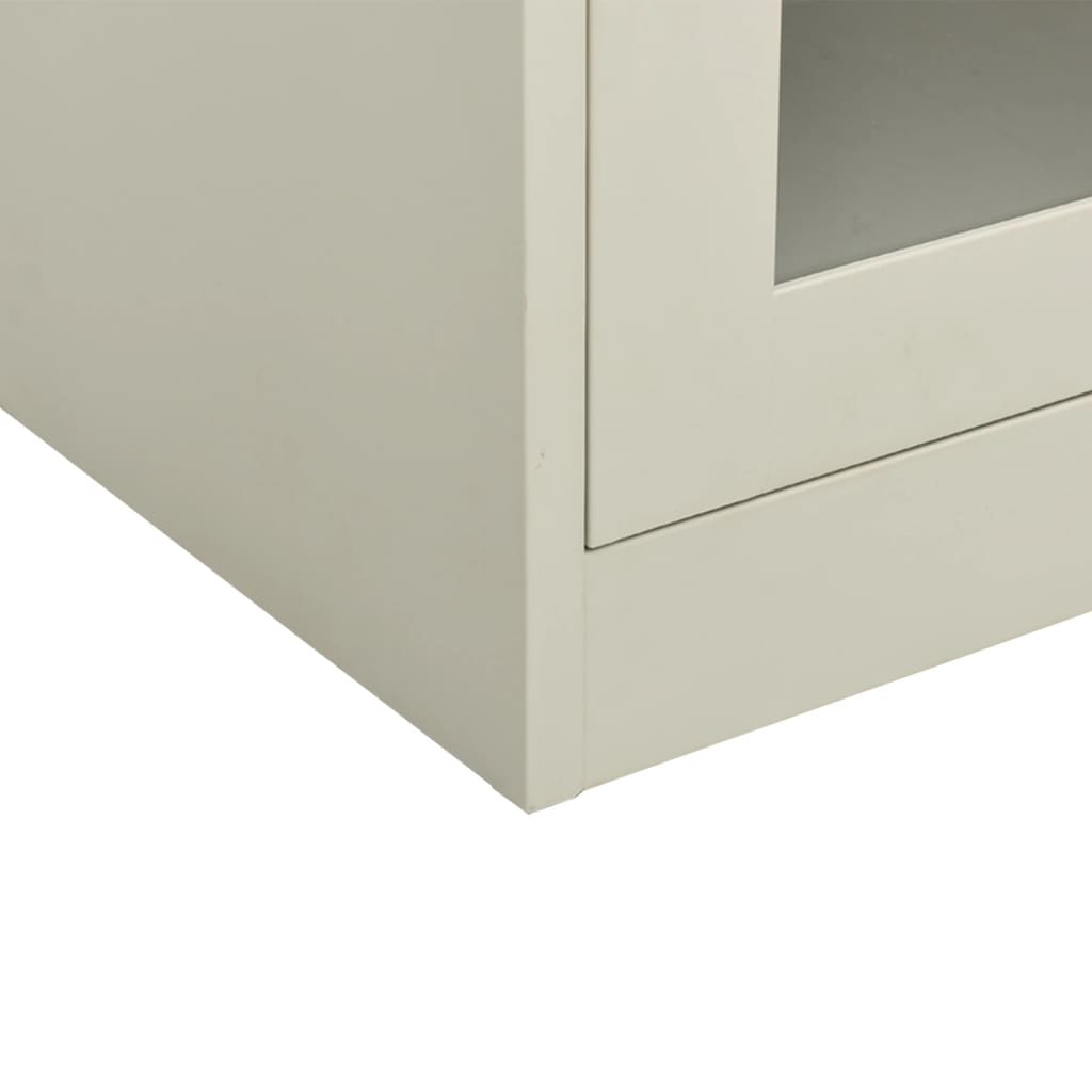 vidaXL Büroschrank Hellgrau 90x40x90 cm Stahl