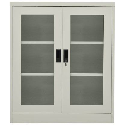 vidaXL Büroschrank Hellgrau 90x40x105 cm Stahl