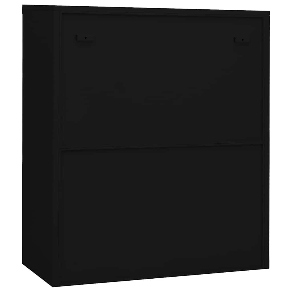 vidaXL Büroschrank Schwarz 90x40x105 cm Stahl