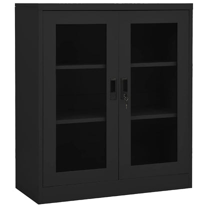 vidaXL Büroschrank Anthrazit 90x40x105 cm Stahl