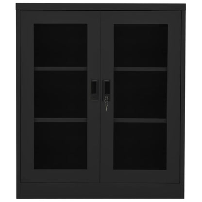 vidaXL Büroschrank Anthrazit 90x40x105 cm Stahl