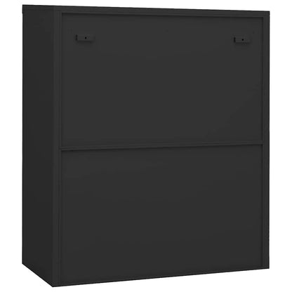 vidaXL Büroschrank Anthrazit 90x40x105 cm Stahl