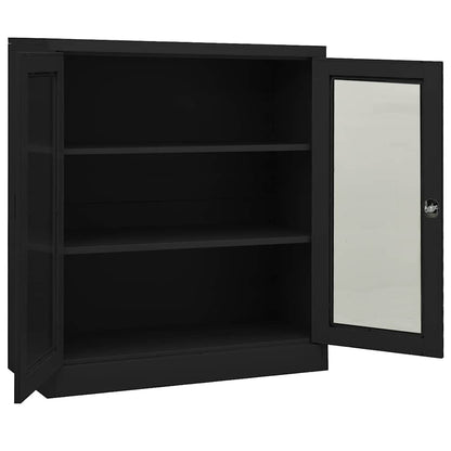 vidaXL Büroschrank Anthrazit 90x40x105 cm Stahl