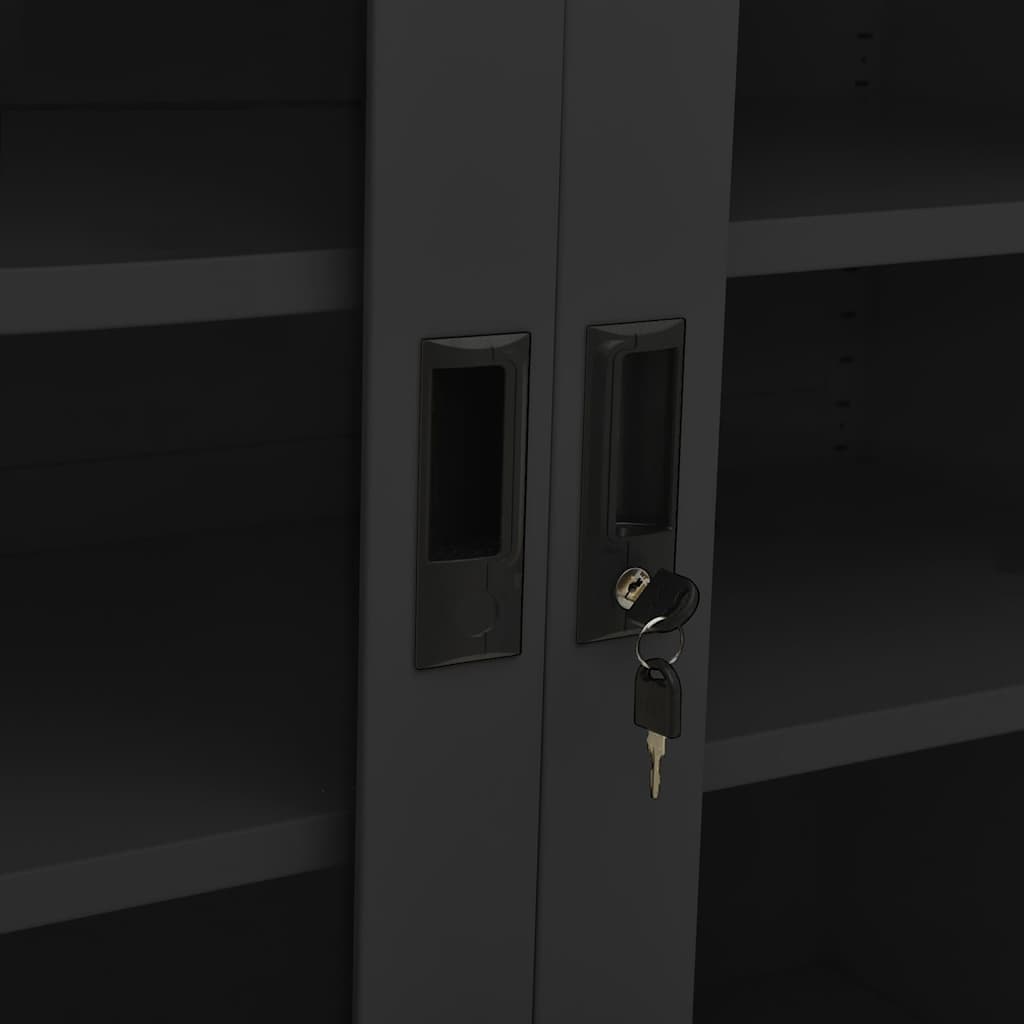 vidaXL Büroschrank Anthrazit 90x40x105 cm Stahl