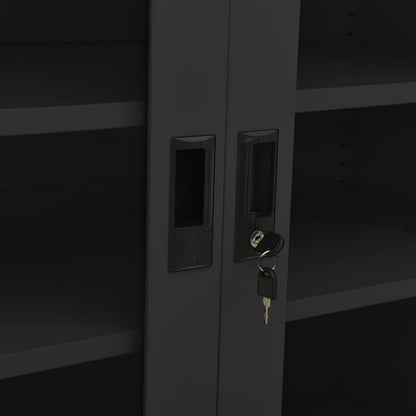 vidaXL Büroschrank Anthrazit 90x40x105 cm Stahl