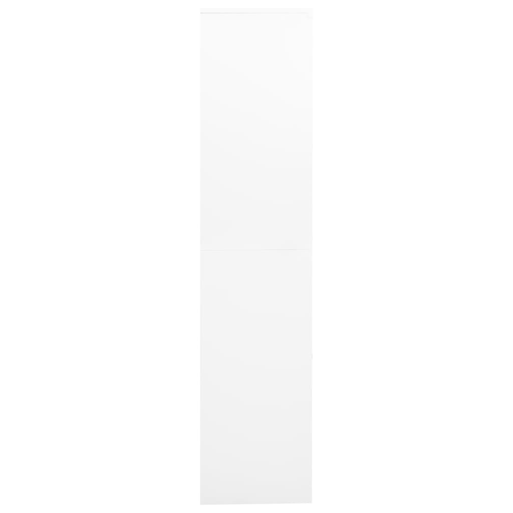 vidaXL Büroschrank Weiß 90x40x180 cm Stahl und Hartglas
