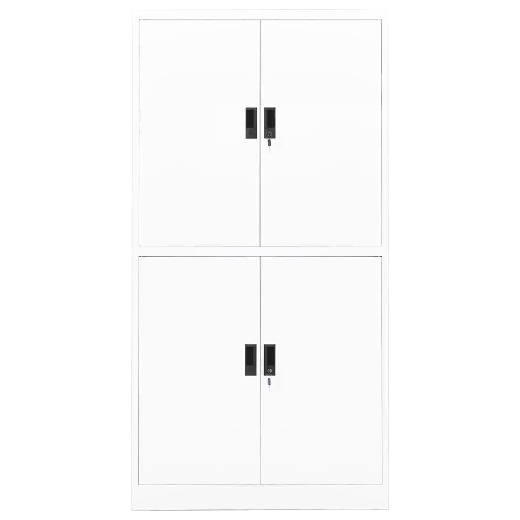 vidaXL Büroschrank Weiß 90x40x180 cm Stahl