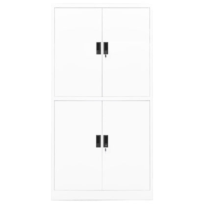 vidaXL Büroschrank Weiß 90x40x180 cm Stahl