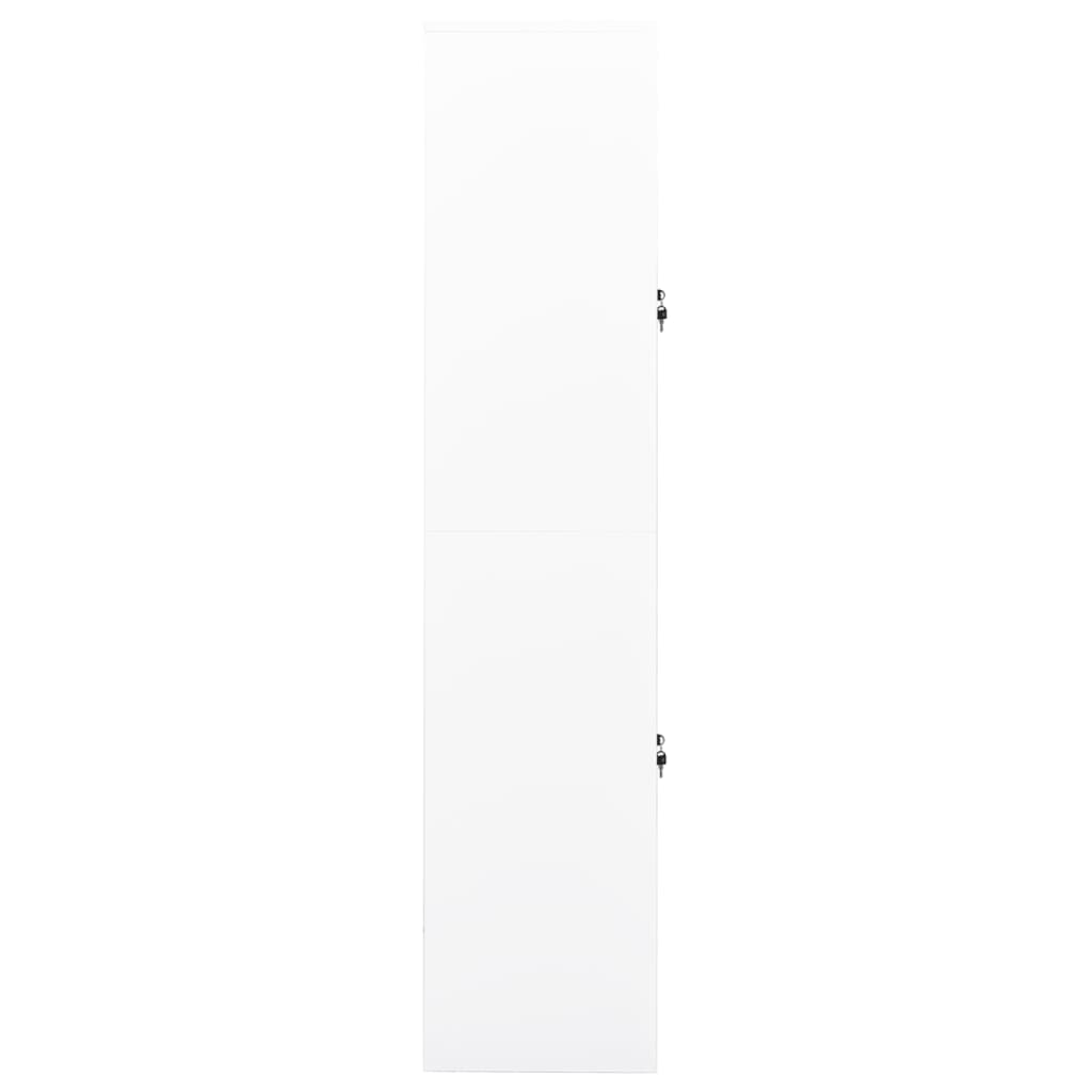 vidaXL Büroschrank Weiß 90x40x180 cm Stahl