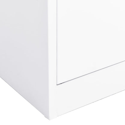 vidaXL Büroschrank Weiß 90x40x180 cm Stahl