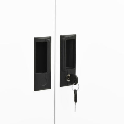 vidaXL Büroschrank Weiß 90x40x180 cm Stahl