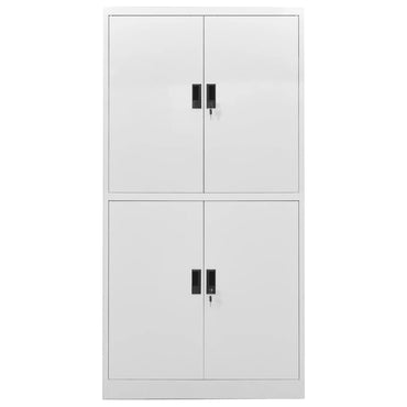 vidaXL Büroschrank Hellgrau 90x40x180 cm Stahl