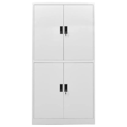 vidaXL Büroschrank Hellgrau 90x40x180 cm Stahl