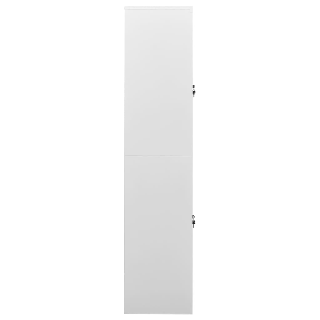 vidaXL Büroschrank Hellgrau 90x40x180 cm Stahl