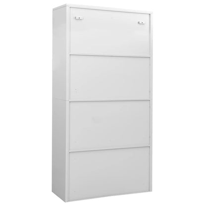 vidaXL Büroschrank Hellgrau 90x40x180 cm Stahl