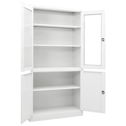 vidaXL Büroschrank Weiß 90x40x180 cm Stahl
