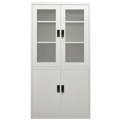 vidaXL Armoire de bureau gris clair 90x40x180 cm acier