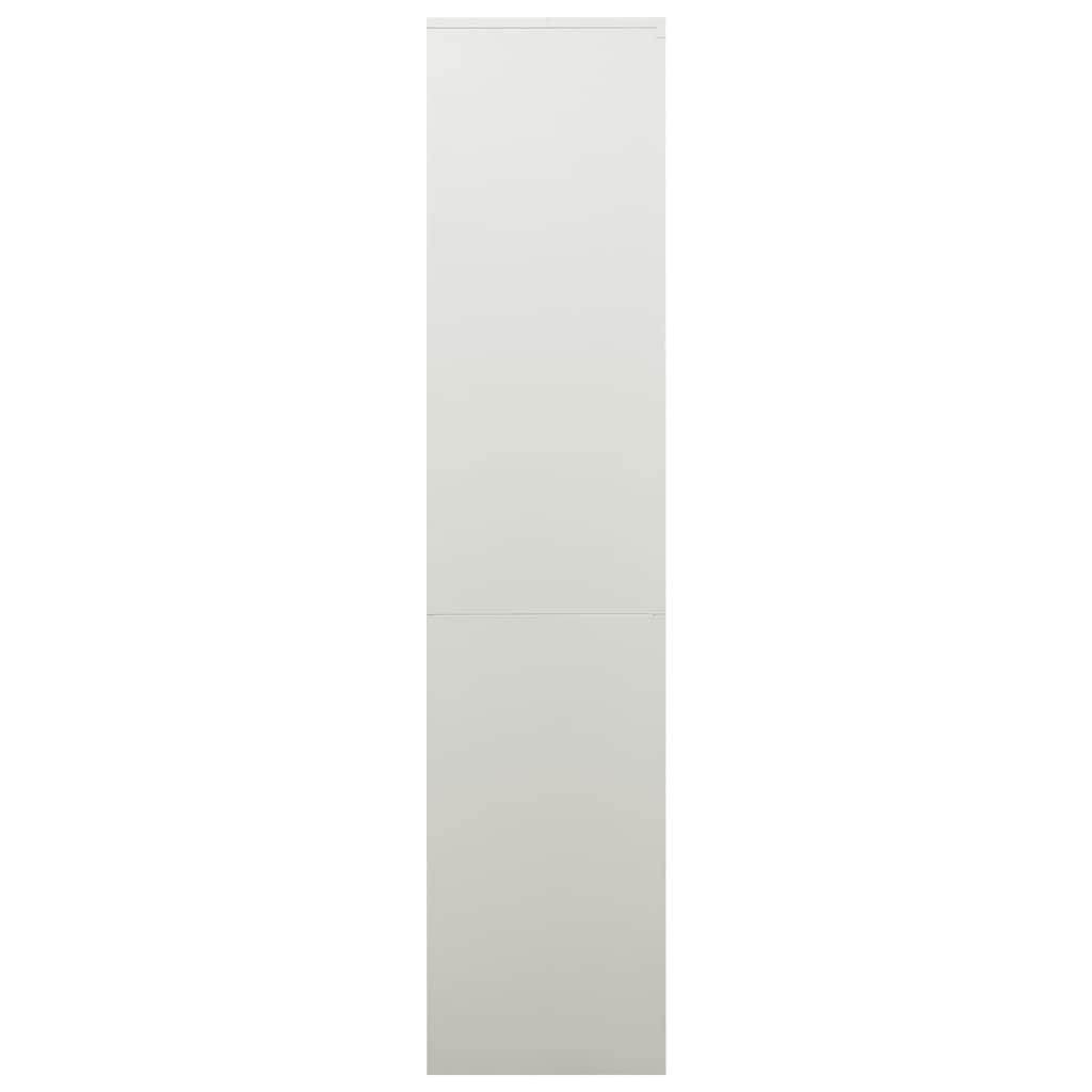 vidaXL Armoire de bureau gris clair 90x40x180 cm acier