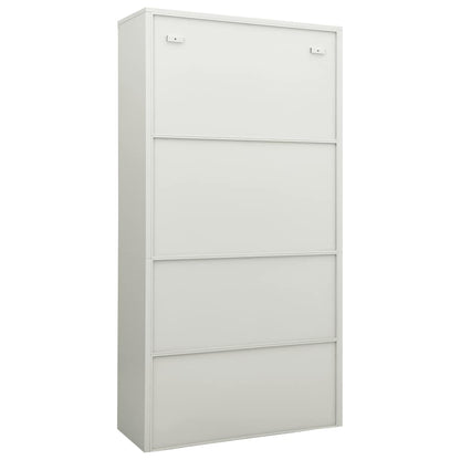 vidaXL Armoire de bureau gris clair 90x40x180 cm acier