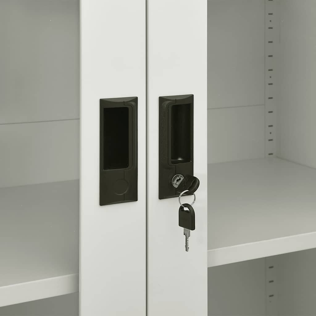 vidaXL Armoire de bureau gris clair 90x40x180 cm acier