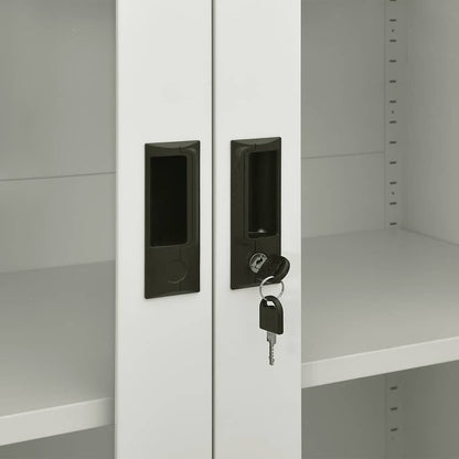 vidaXL Armoire de bureau gris clair 90x40x180 cm acier