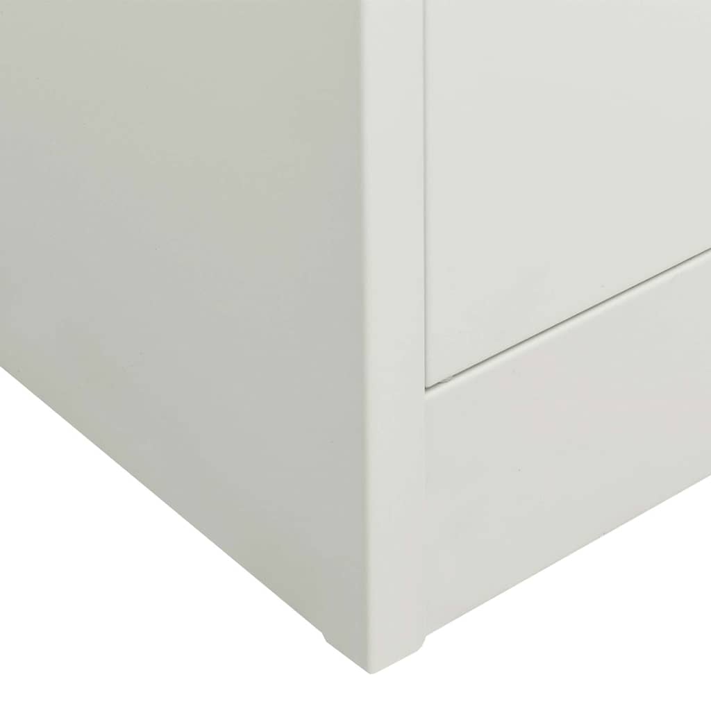 vidaXL Armoire de bureau gris clair 90x40x180 cm acier