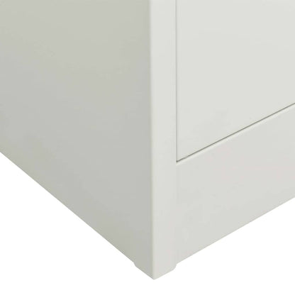 vidaXL Armoire de bureau gris clair 90x40x180 cm acier
