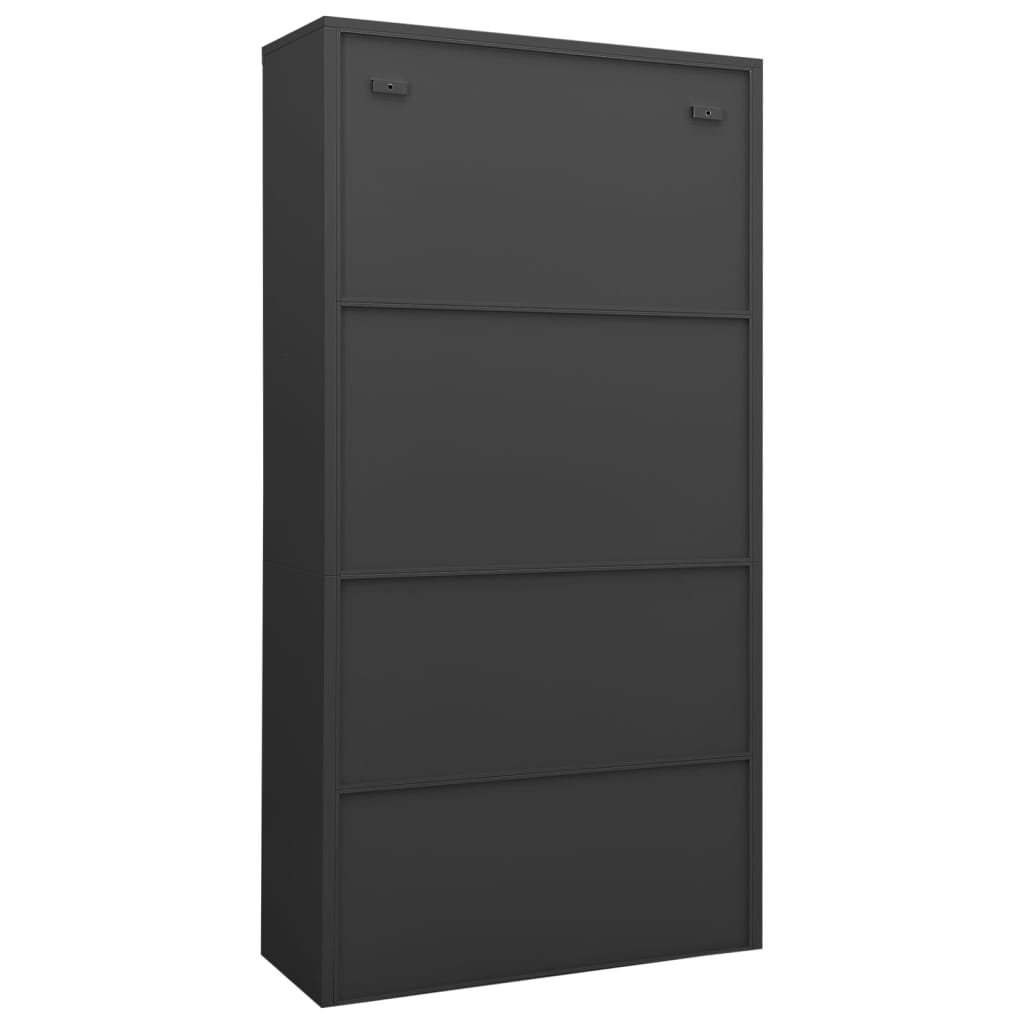 vidaXL Armoire de bureau anthracite 90x40x180 cm acier