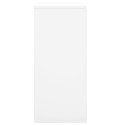 vidaXL Büroschrank mit Schiebetür Weiß 90x40x90 cm Stahl