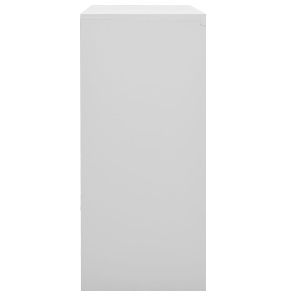 vidaXL Büroschrank mit Schiebetür Hellgrau 90x40x90 cm Stahl