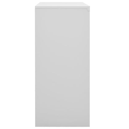 vidaXL Büroschrank mit Schiebetür Hellgrau 90x40x90 cm Stahl