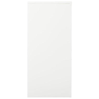 vidaXL Schrank mit Schiebetür Weiß 90x40x90 cm Stahl