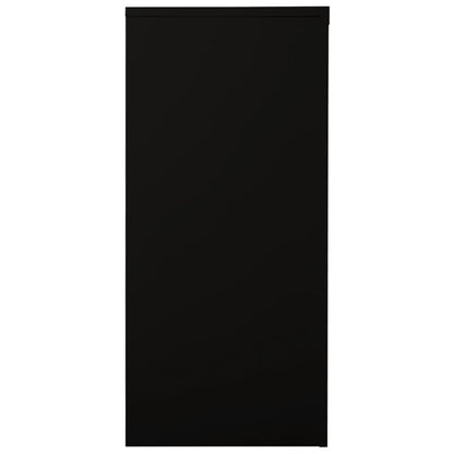 vidaXL Schrank mit Schiebetür Schwarz 90x40x90 cm Stahl
