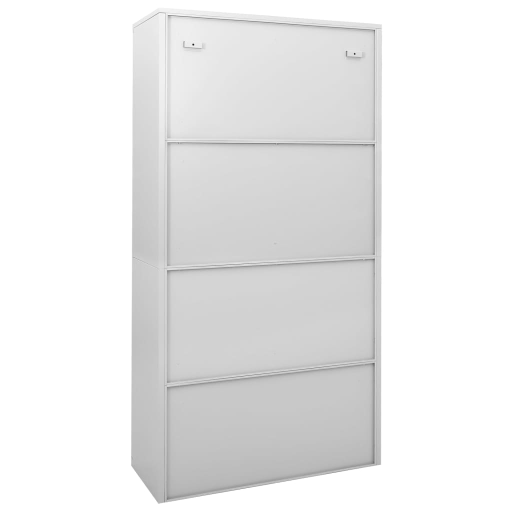 vidaXL Armoire de bureau à porte coulissante Gris clair 90x40x180 cm Acier