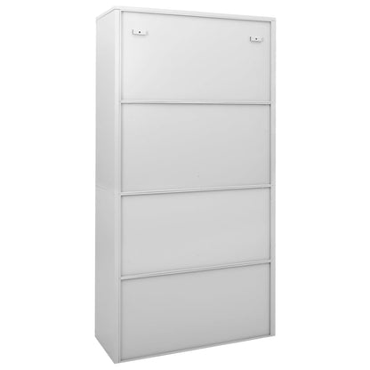 vidaXL Armoire de bureau à porte coulissante Gris clair 90x40x180 cm Acier