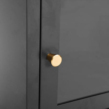 vidaXL Table de chevet Anthracite 40x30x54,5 cm Acier et verre