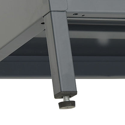 vidaXL Meuble TV anthracite 90x30x44 cm acier et verre