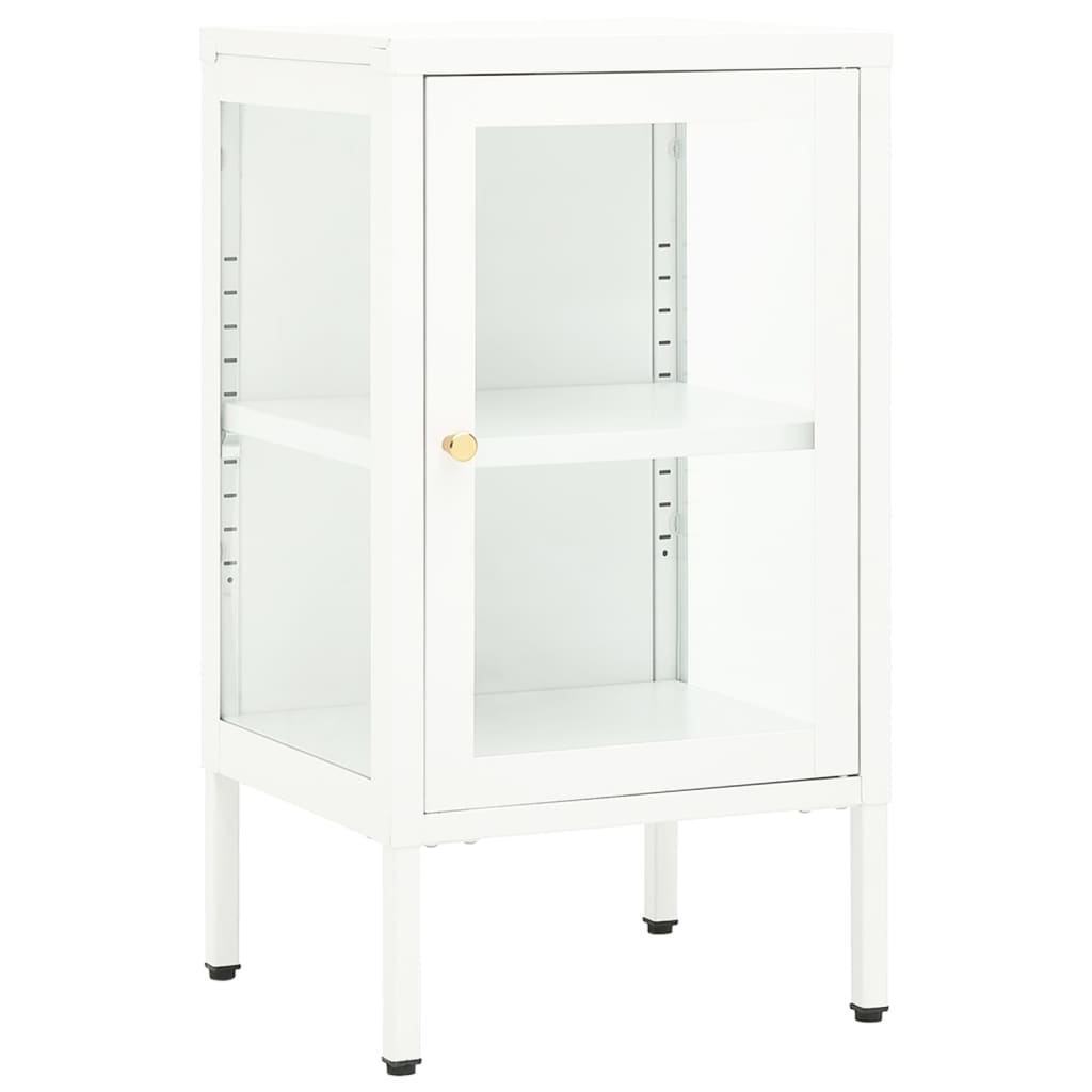 vidaXL Buffet 38x35x70 cm Métal et Verre