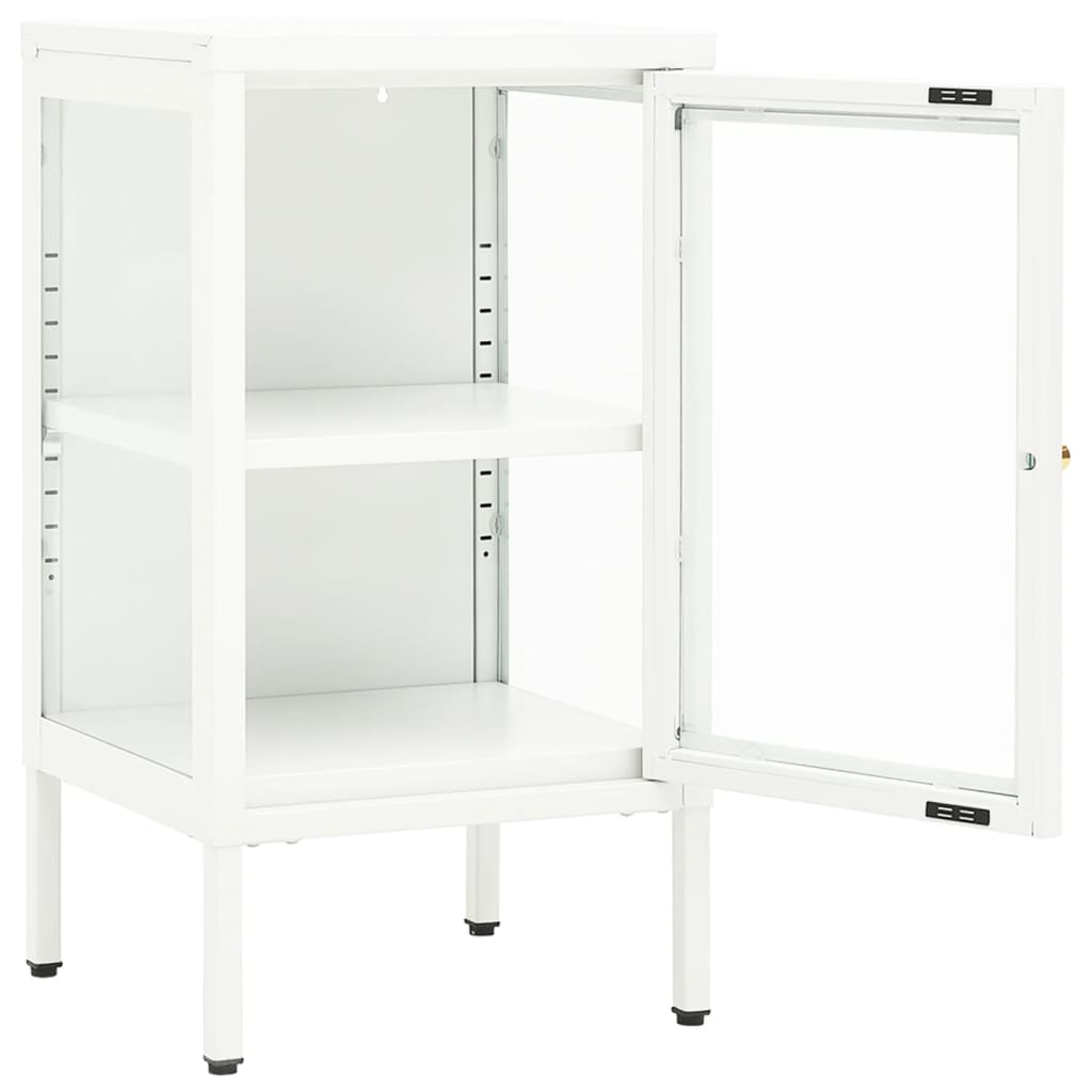 vidaXL Buffet 38x35x70 cm Métal et Verre
