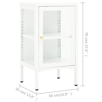 vidaXL Buffet 38x35x70 cm Métal et Verre