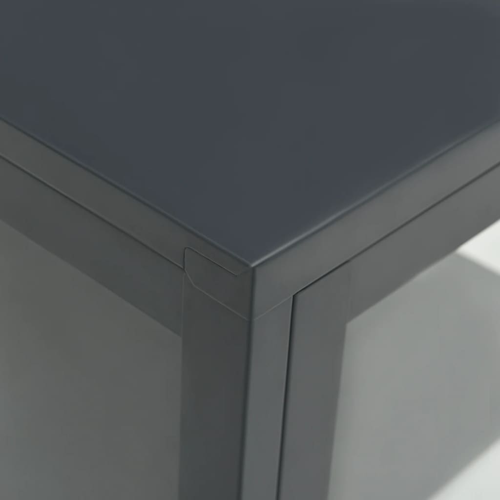 vidaXL Buffet anthracite 38x35x70 cm acier et verre
