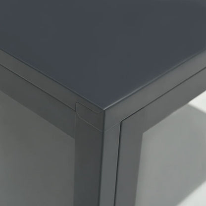 vidaXL Buffet anthracite 38x35x70 cm acier et verre