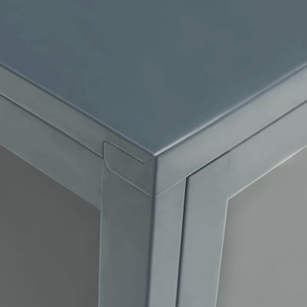 vidaXL Sideboard Anthrazit 75x35x105 cm Stahl und Glas