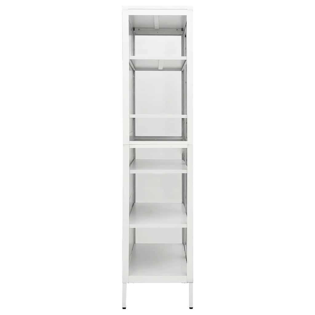 vidaXL Vitrine blanche 90x40x180 cm en acier et verre trempé
