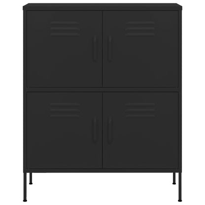 vidaXL Lagerschrank Schwarz 80x35x101,5 cm Stahl