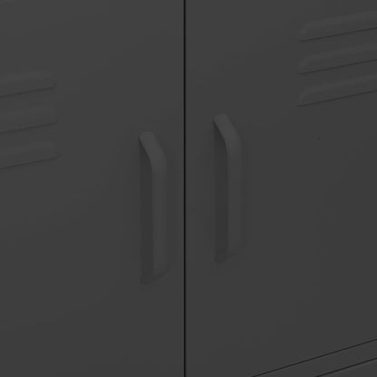vidaXL Lagerschrank Schwarz 80x35x101,5 cm Stahl