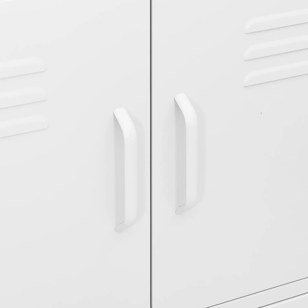 vidaXL Lagerschrank Weiß 80x35x101,5 cm Stahl