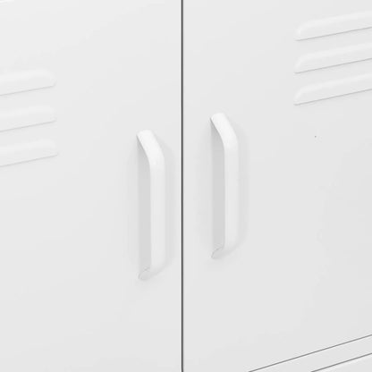 vidaXL Lagerschrank Weiß 80x35x101,5 cm Stahl